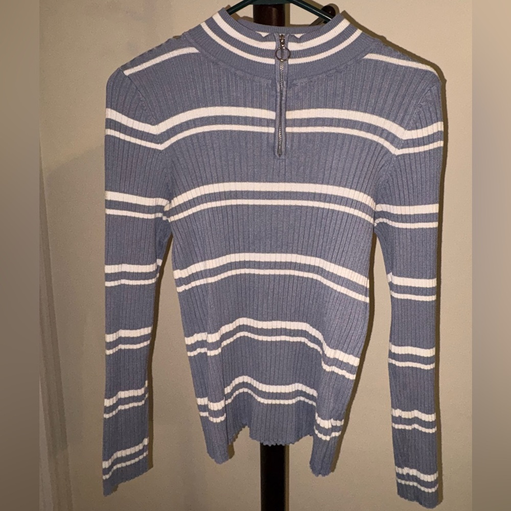 Pink Republic Blue and White Striped Sweater